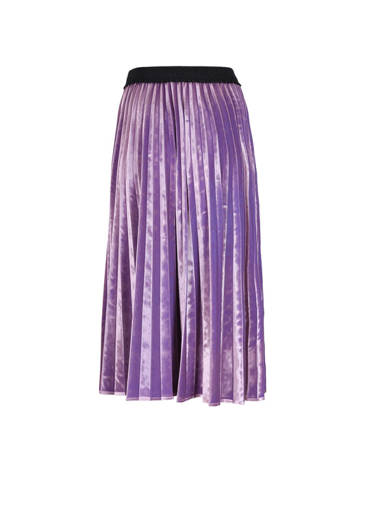 Olga de Polga Mirage Velvet Pleated Skirt Lilac