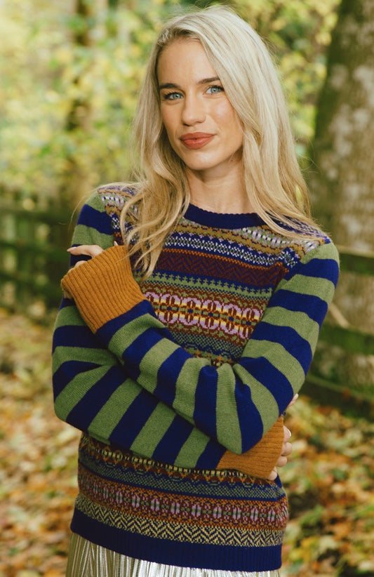 Eribe Stobo Fairisle Sweater Mulberry P4312