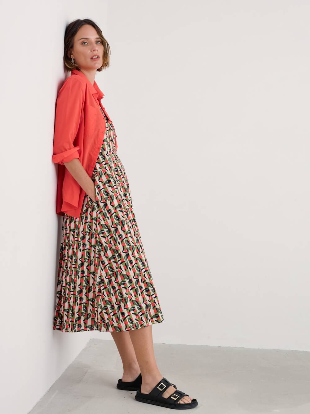 Seasalt - Madern Dress - Table Flowers Dark Citron