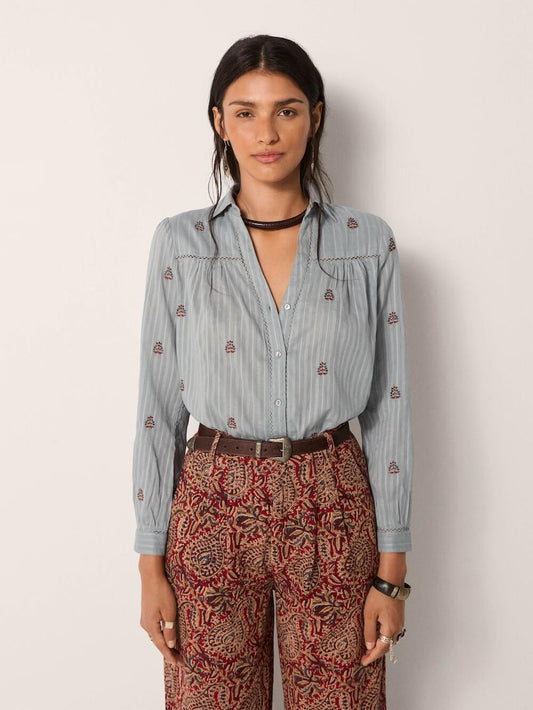 Maison Hotel - Amrit Blouse - Dusty Blue