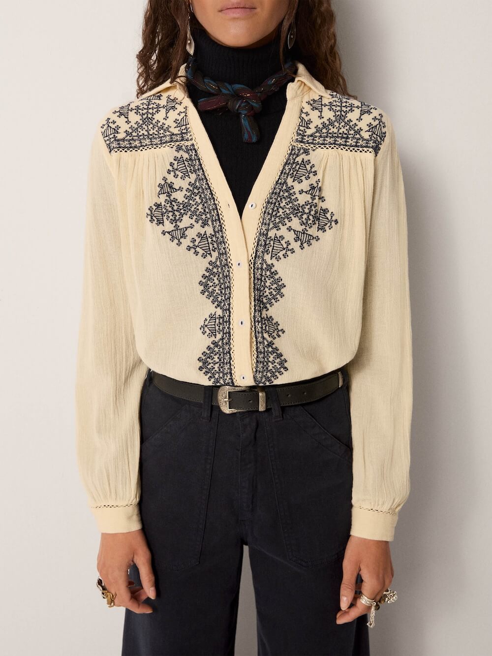 Maison Hotel - Amrit Blouse - Navy Blue