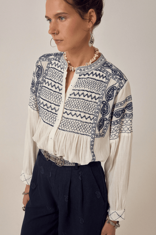Maison Hotel - Blanca Blouse - Deep Blue