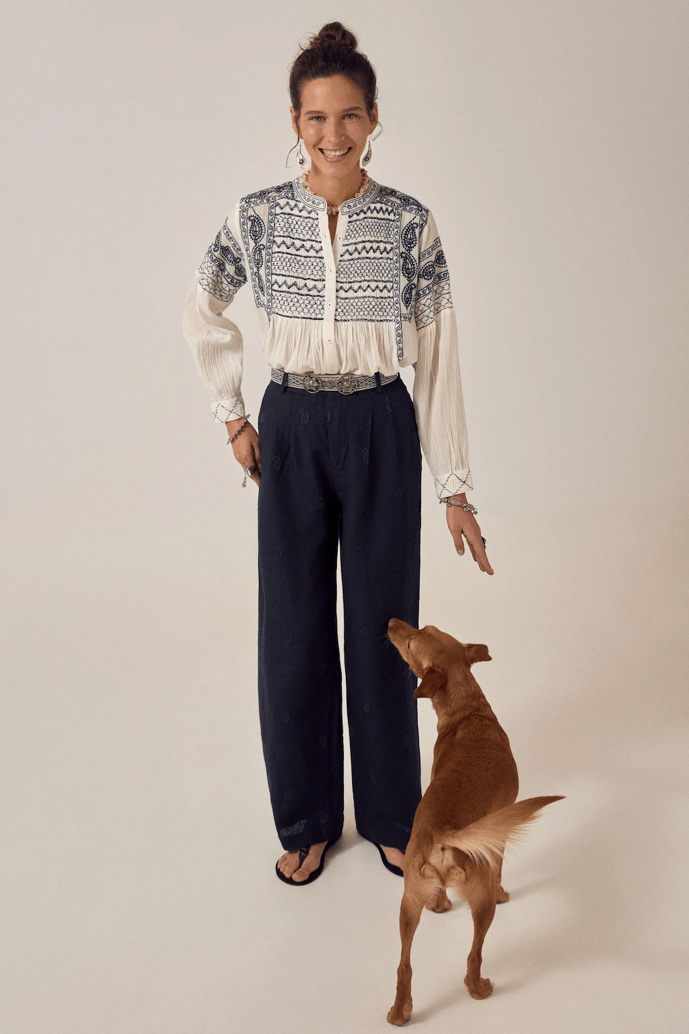 Maison Hotel - Blanca Blouse - Deep Blue