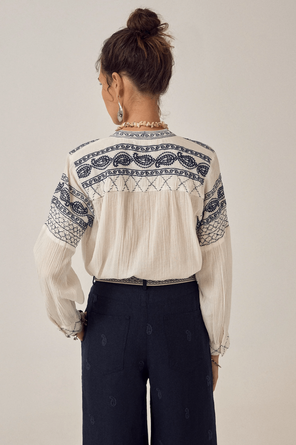 Maison Hotel - Blanca Blouse - Deep Blue