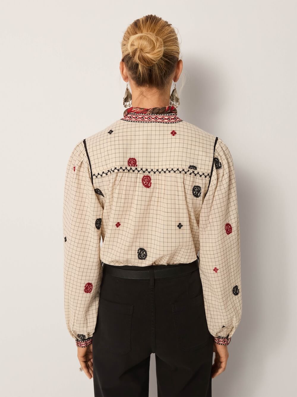 Maison Hotel - Colette Blouse - Ivory Checks