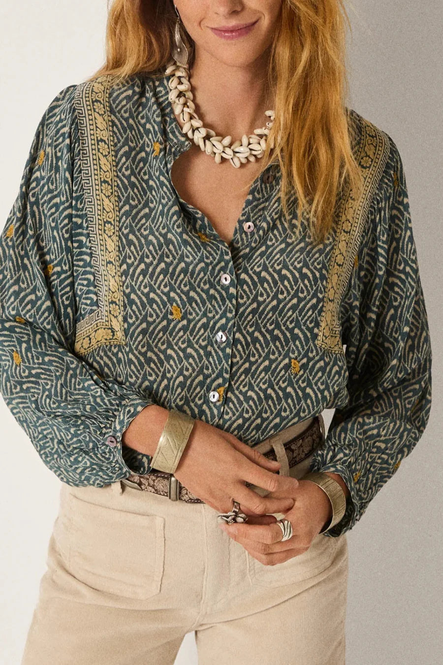 Maison Hotel - Marilyn Blouse - Blue Shibori