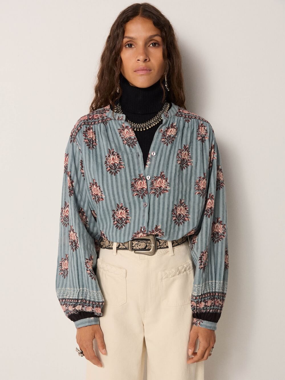 Maison Hotel - Omara Blouse - Cerulean Mist