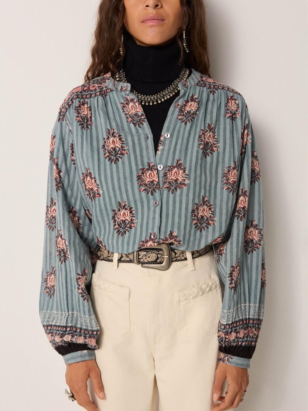 Maison Hotel - Omara Blouse - Cerulean Mist