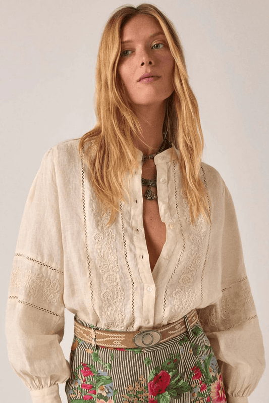 Maison Hotel - Virginia Blouse - Ivory Whisper