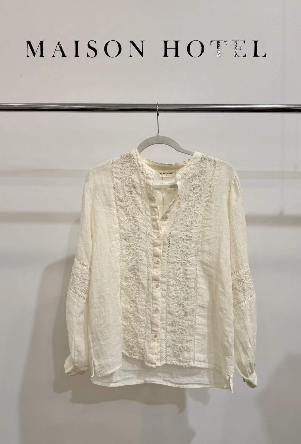 Maison Hotel - Virginia Blouse - Ivory Whisper