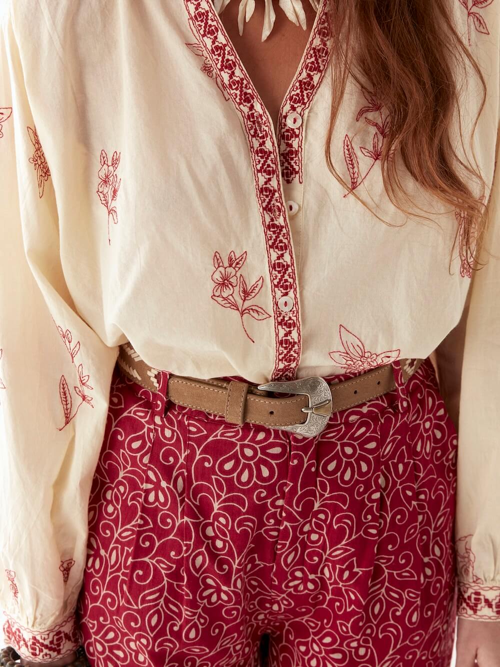 Maison Hotel - Margaux Blouse - Simply Red