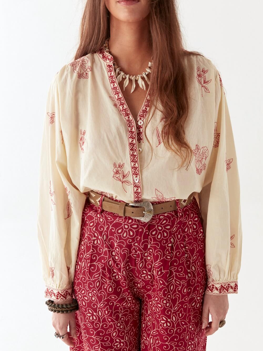 Maison Hotel - Margaux Blouse - Simply Red