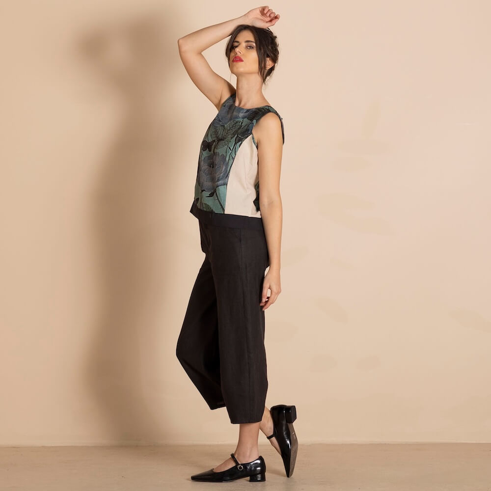 Megan Salmon - Prima Barrel Pant - Black