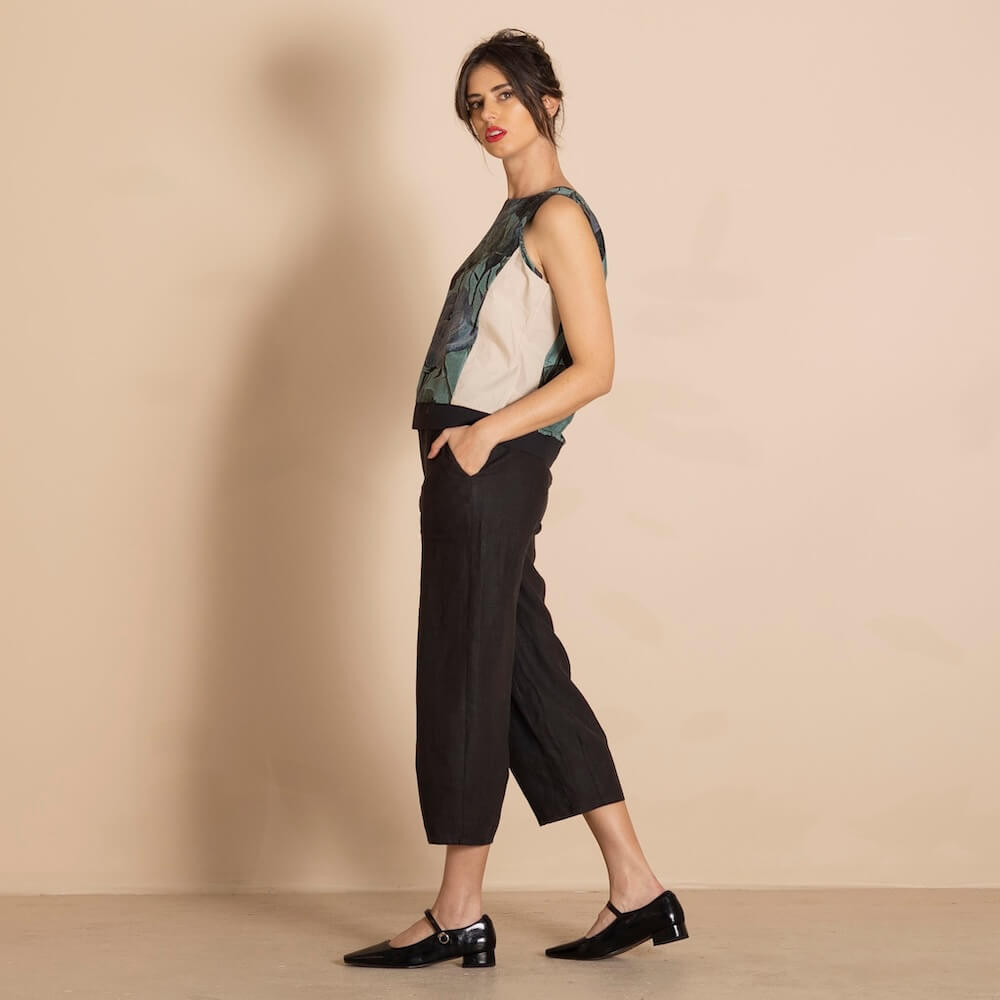 Megan Salmon - Prima Barrel Pant - Black
