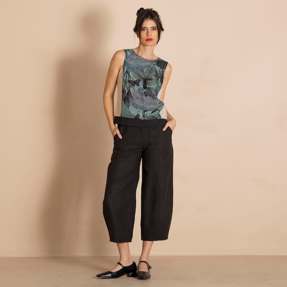 Megan Salmon - Prima Barrel Pant - Black