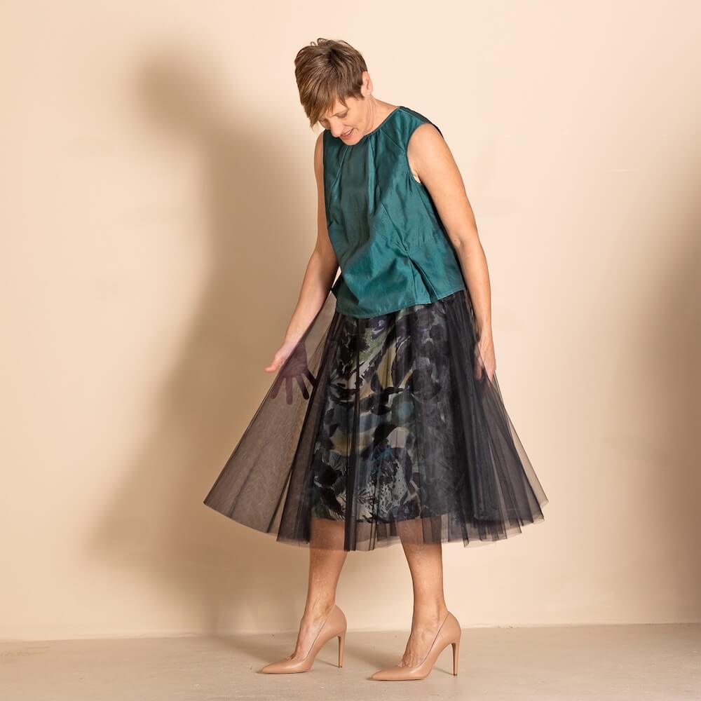 Megan Salmon - Silk Organza Coda Shell - Bottle