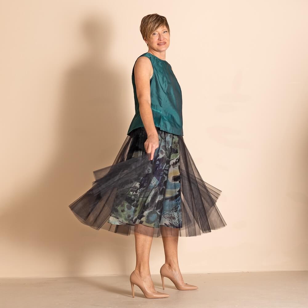 Megan Salmon - Silk Organza Coda Shell - Bottle