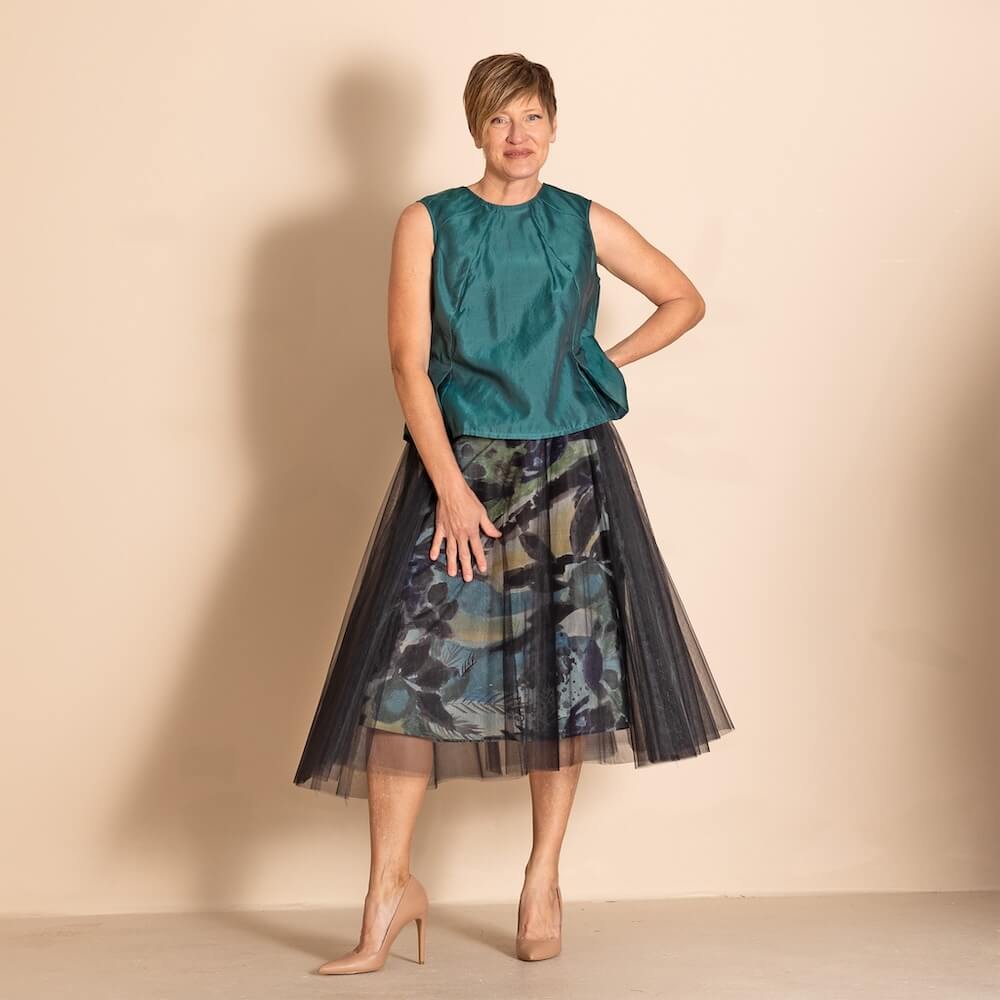 Megan Salmon - Silk Organza Coda Shell - Bottle