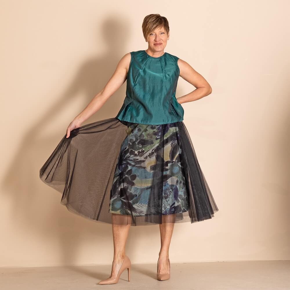 Megan Salmon - Silk Organza Coda Shell - Bottle