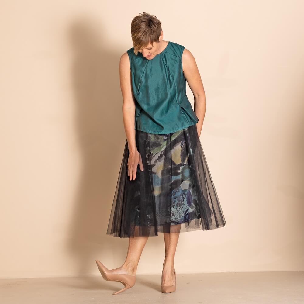 Megan Salmon - Silk Organza Coda Shell - Bottle