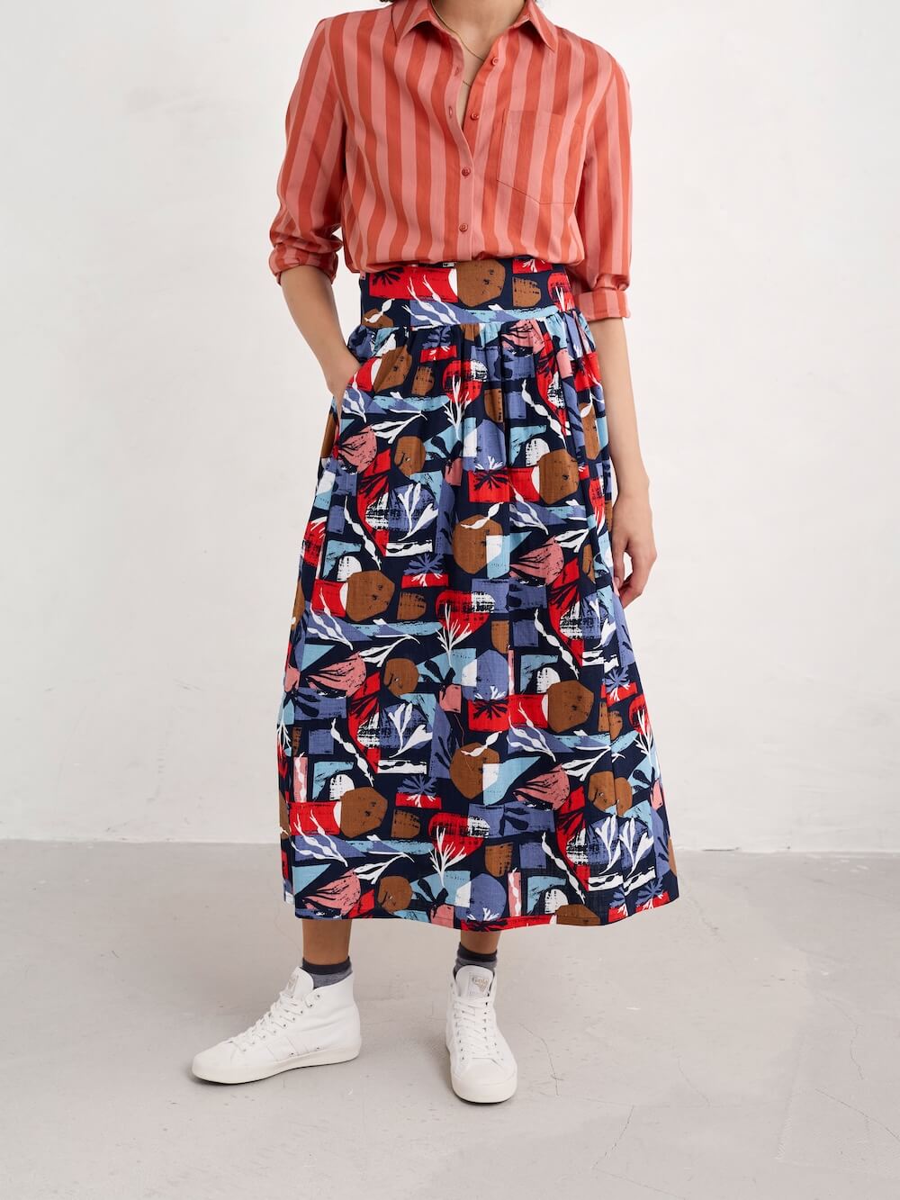 Seasalt - Mevagissey Skirt - Marine Forms Mussel