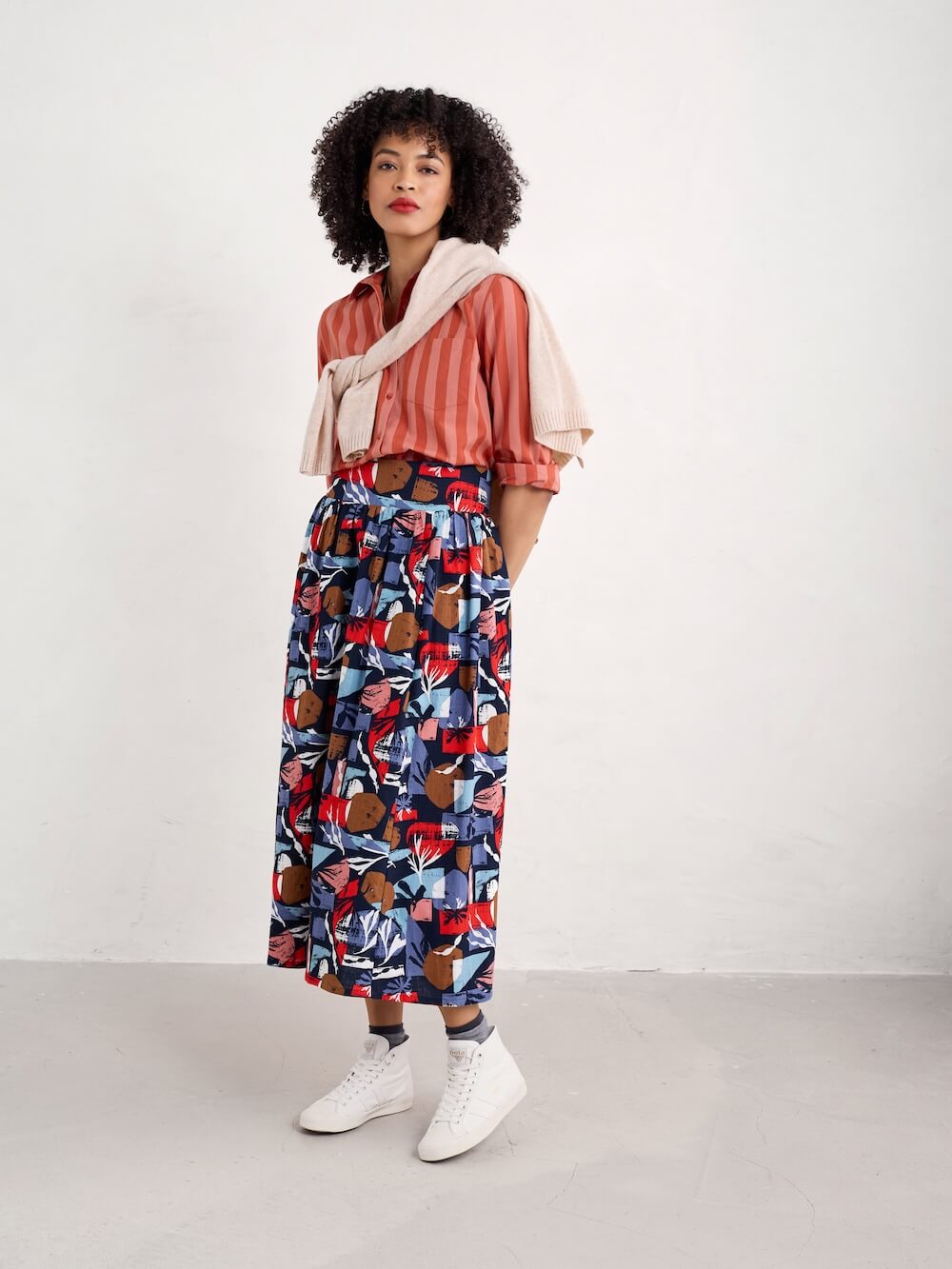 Seasalt - Mevagissey Skirt - Marine Forms Mussel