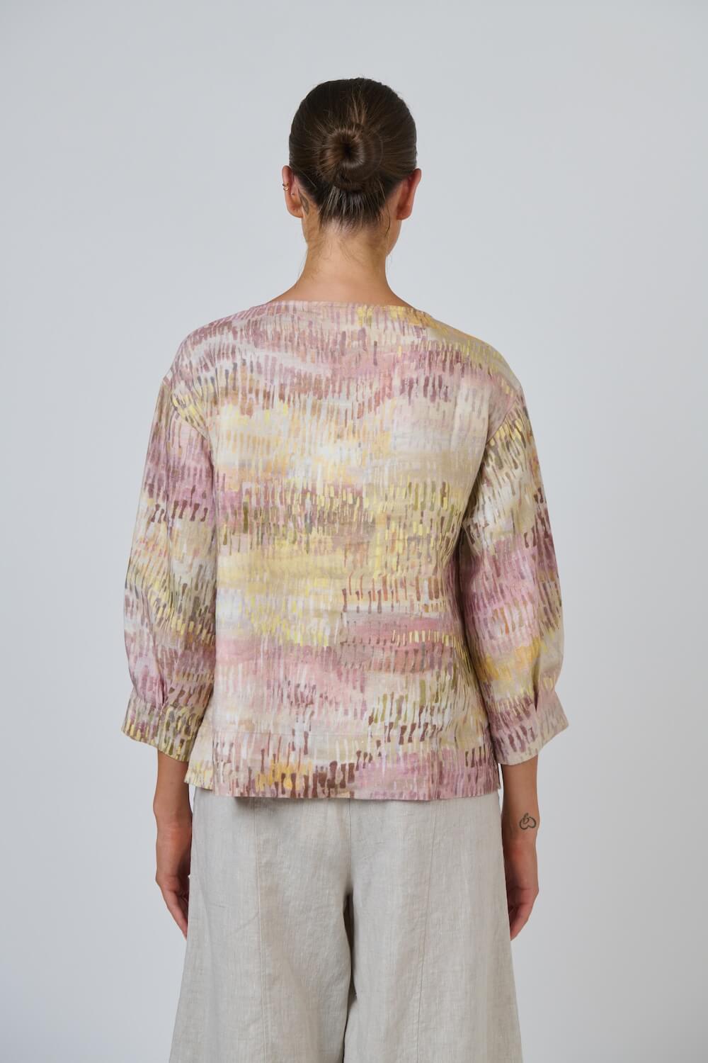 Naturals by O & J - 3/4 Sleeve Blouse (GA674) - Jardin