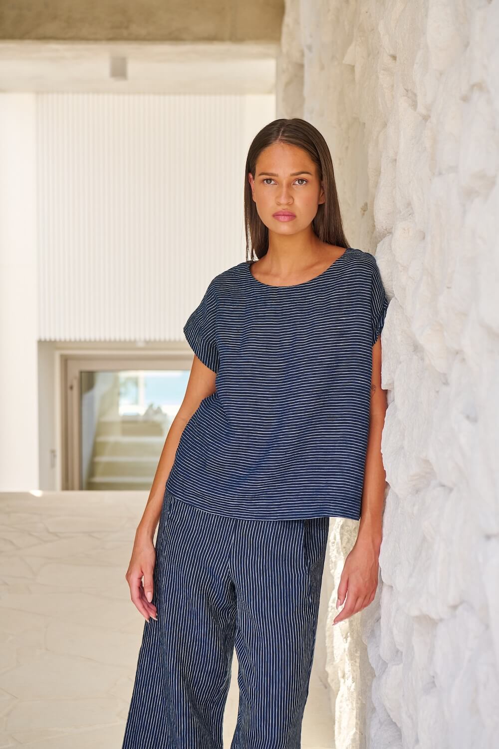 Naturals by O & J - Boat Neck Blouse (GA686) - Streamlined