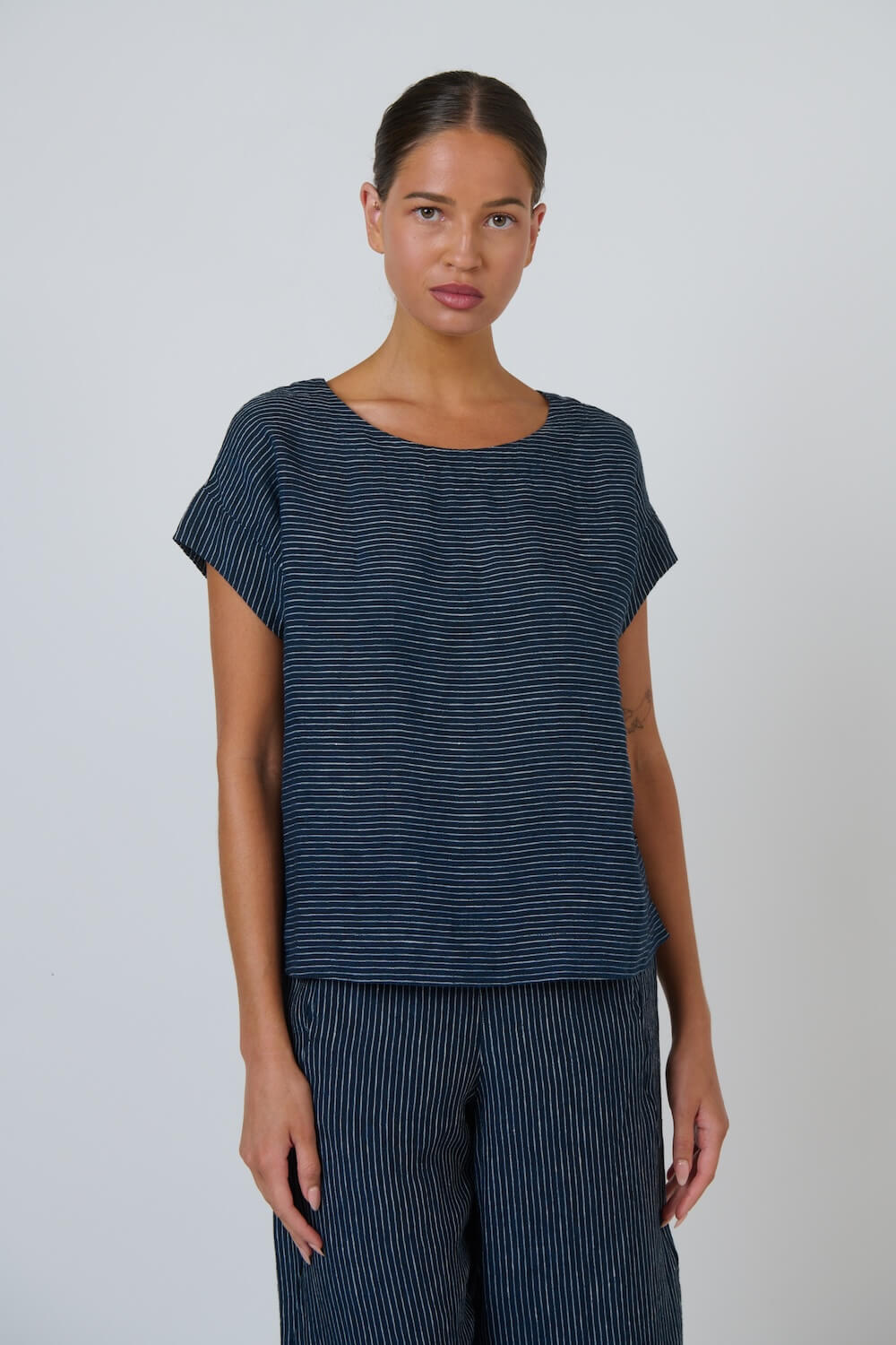 Naturals by O & J - Boat Neck Blouse (GA686) - Streamlined