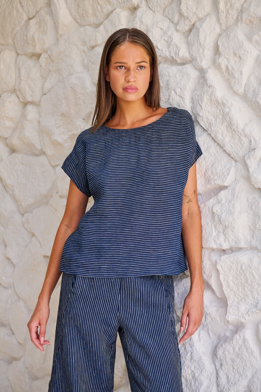 Naturals by O & J - Boat Neck Blouse (GA686) - Streamlined