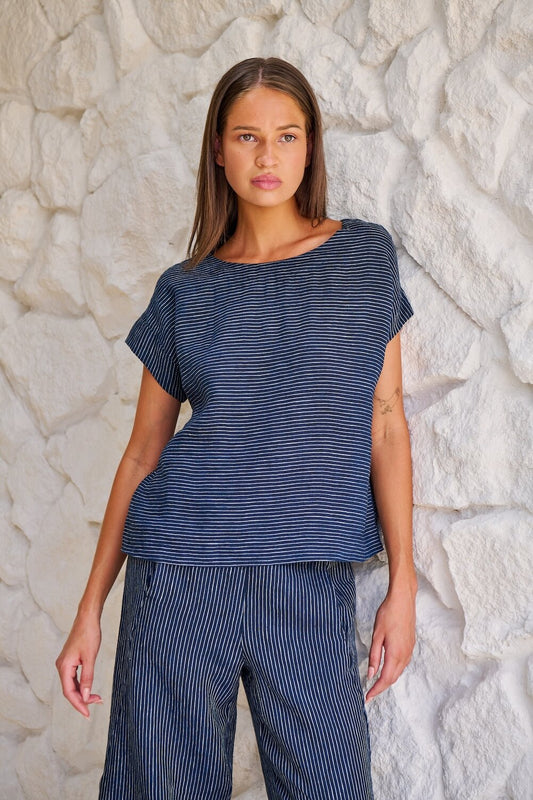 Naturals by O & J - Boat Neck Blouse (GA686) - Streamlined