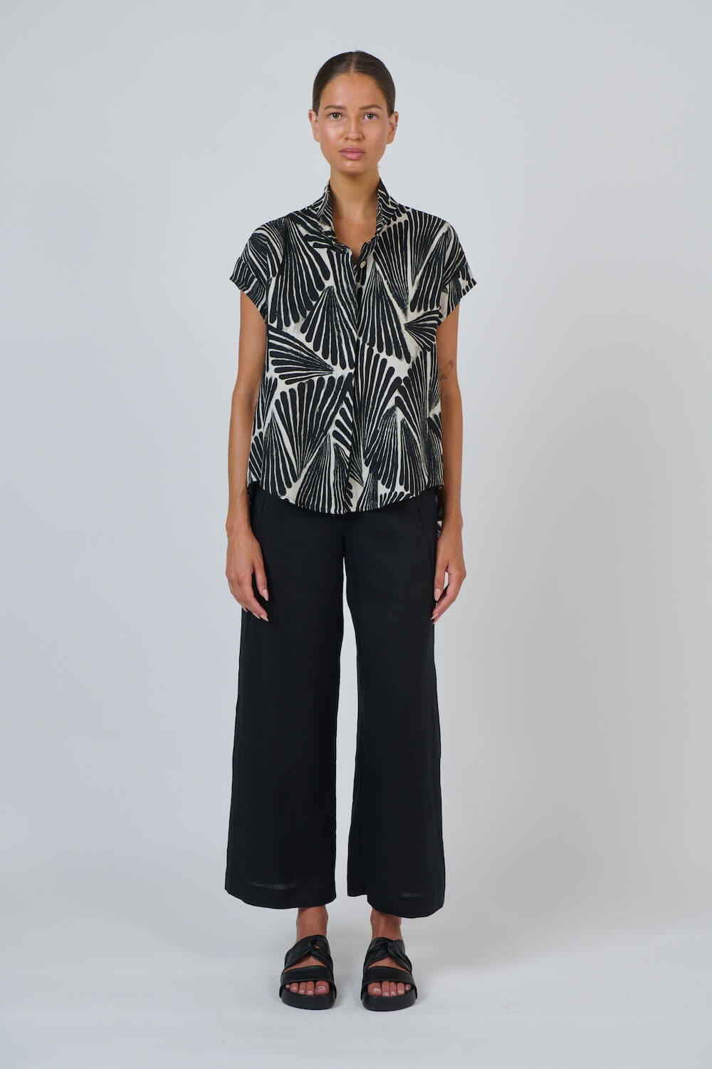 Naturals by O & J - Cap Sleeve Blouse (GA632) - Folies