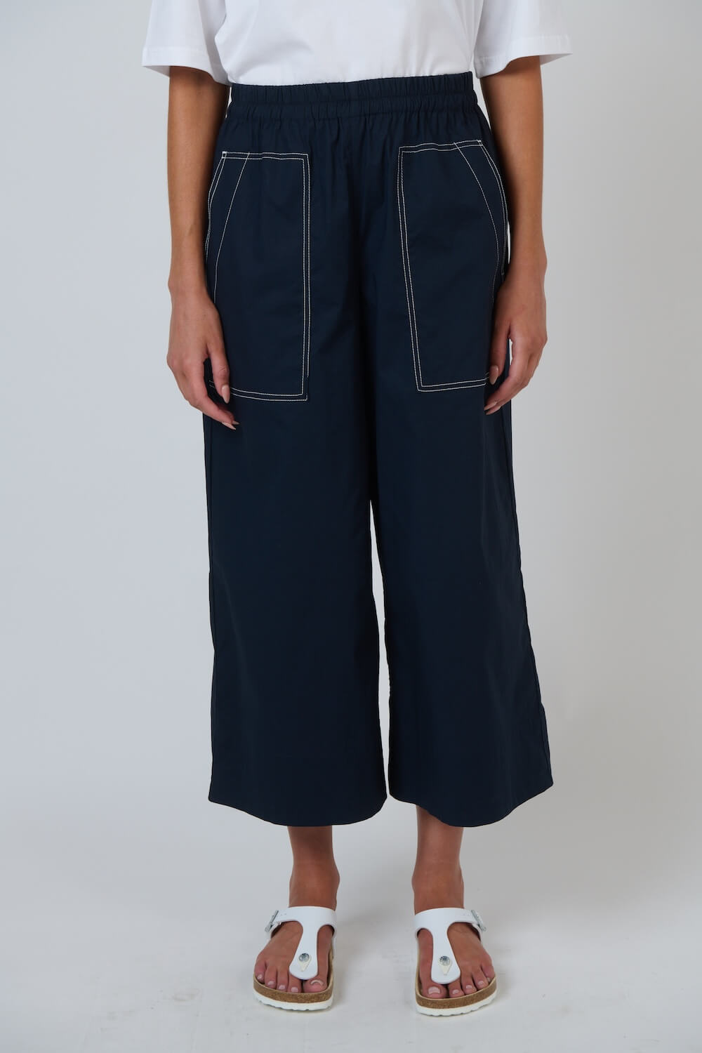 Naturals by O & J - Casual Linen Pants (GA713) - Ink