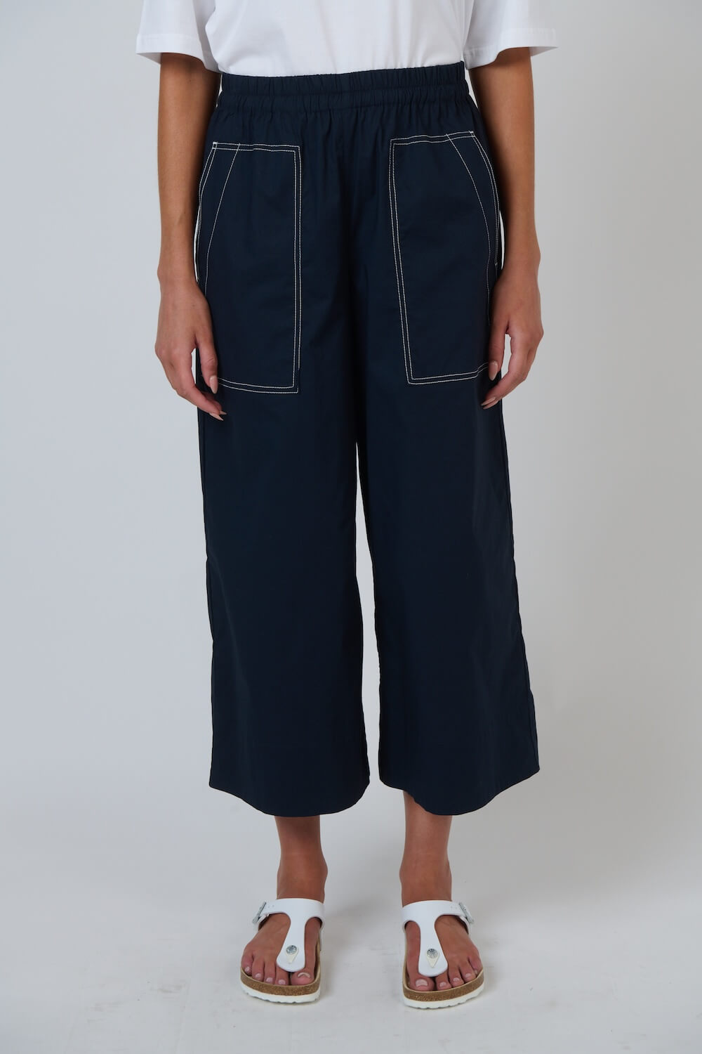 Naturals by O & J - Casual Linen Pants (GA713) - Ink