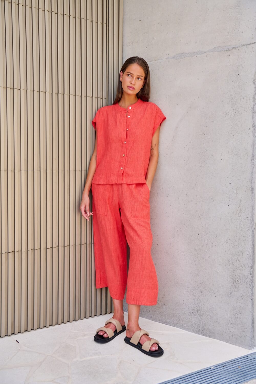 Naturals by O & J - Casual Linen Pants - Sunset Strip