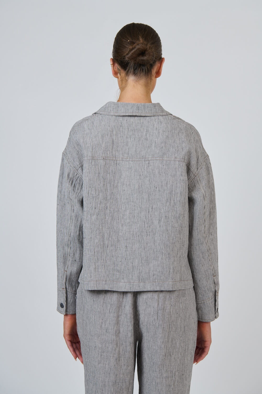 Naturals by O & J - Collared Linen Jacket (GA732) - Rue