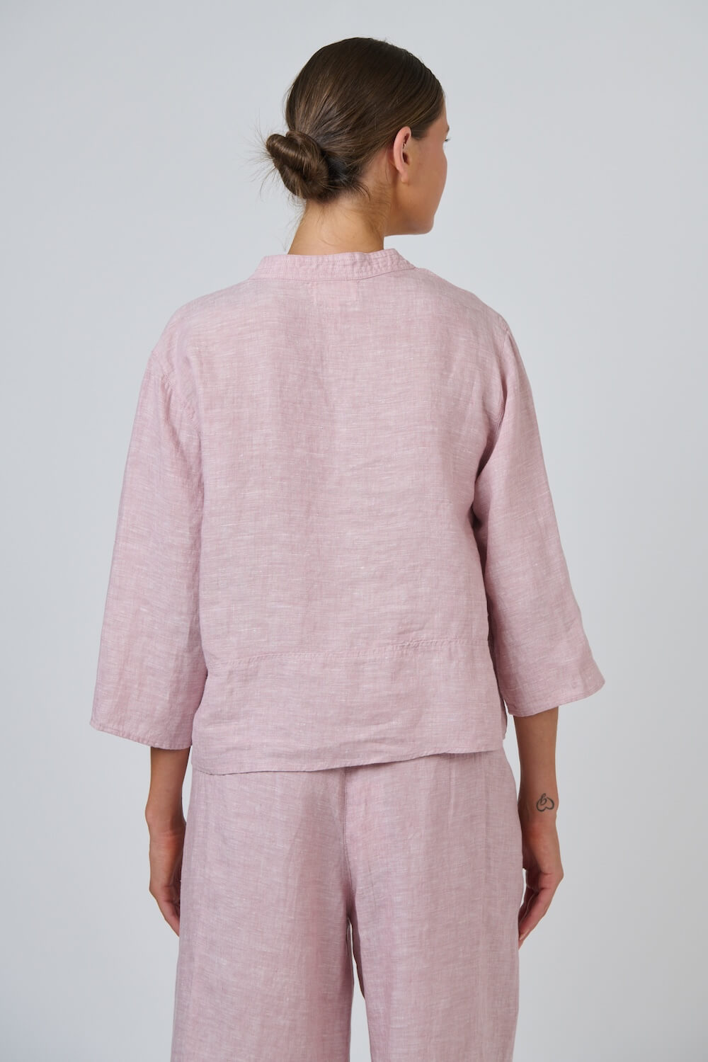Naturals by O & J - Deep V Notch Blouse (GA668) - Radish
