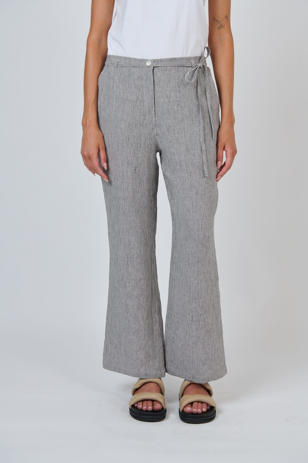 Naturals by O & J - Flared Linen Trousers (GA700) - Rue
