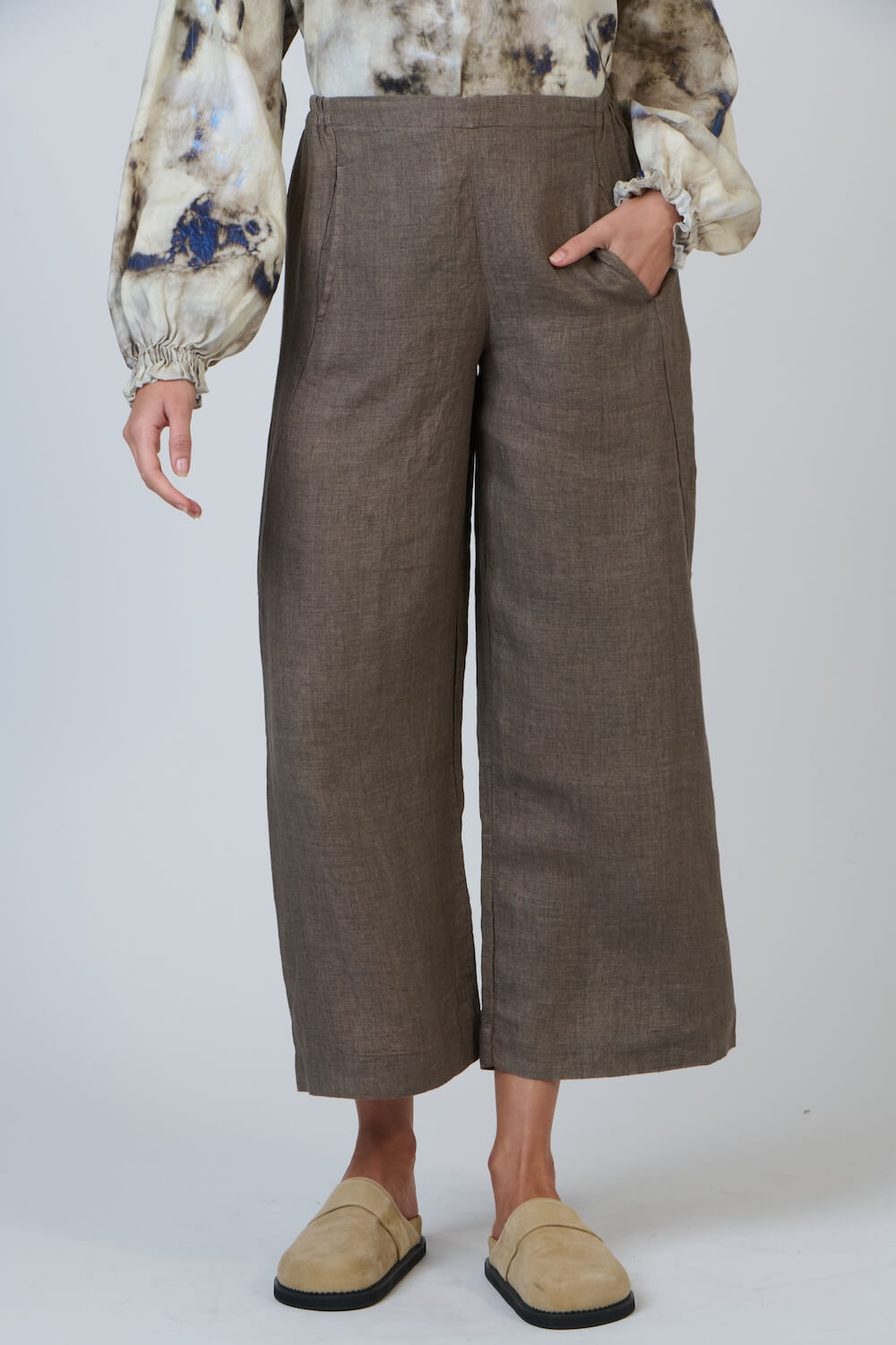 Naturals by O & J - GA398 Wide Leg Trouser - Cigar