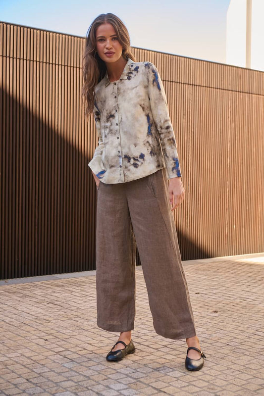 Naturals by O & J - GA398 Wide Leg Trouser - Cigar