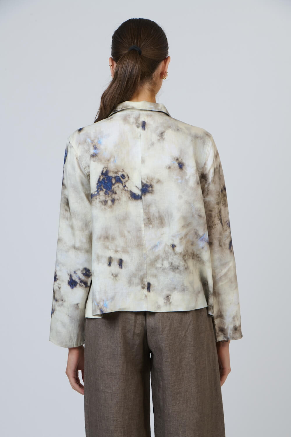 Naturals by O & J - GA647 Collared Button Down Top - Emperador