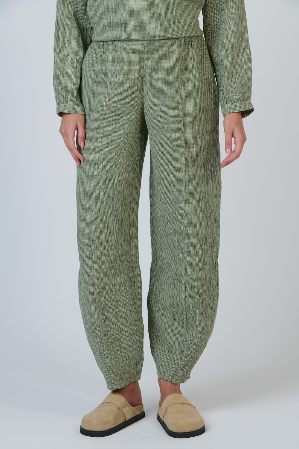 Naturals by O & J - GA657 Balloon Trousers - Oregano