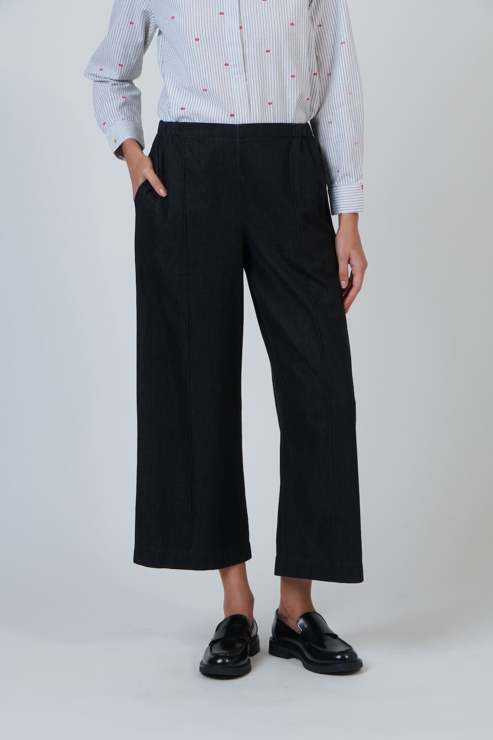 Naturals by O & J - GA671 High Waisted Tailored Trousers - Bikie