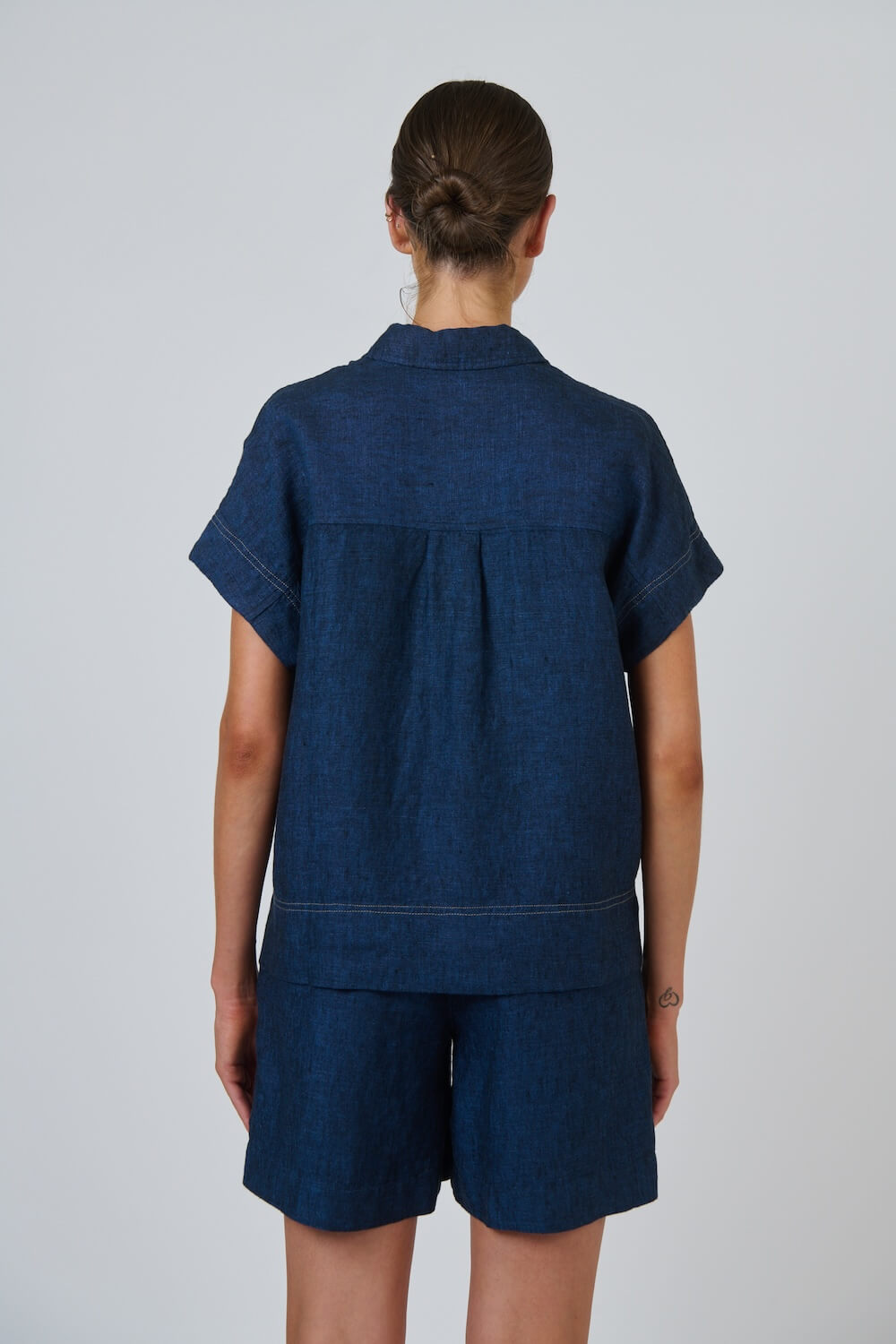 Naturals by O & J - Invisible Button Down Collared Top GA533 - Eclipse
