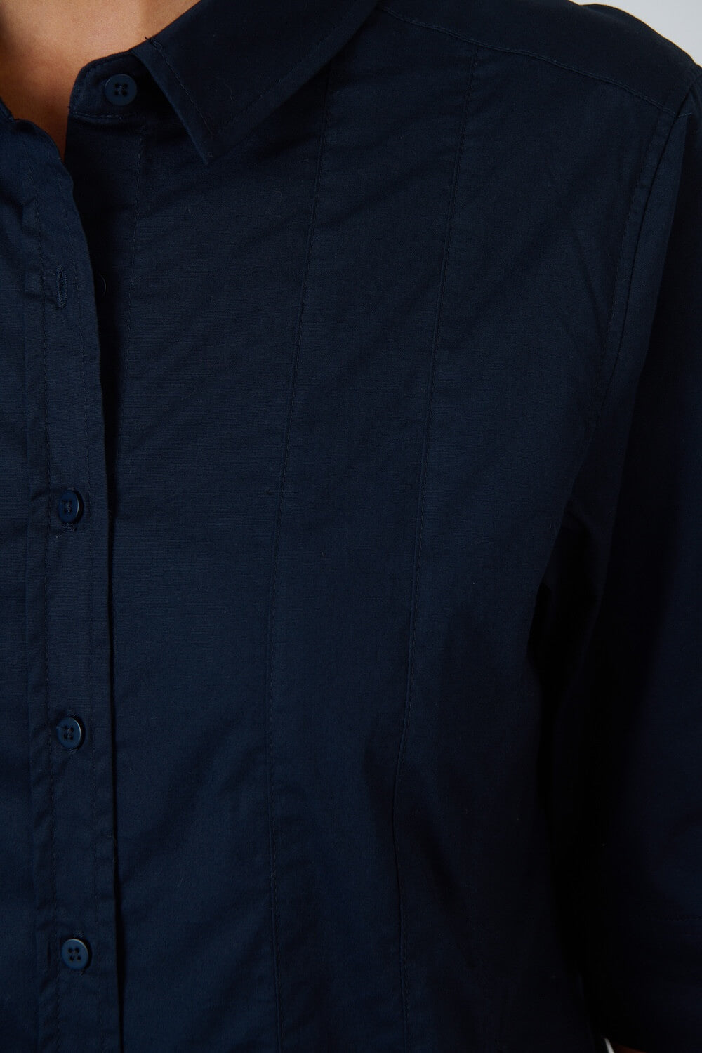 Naturals by O & J - Tailored Shirt Dress (GA680) - Ink