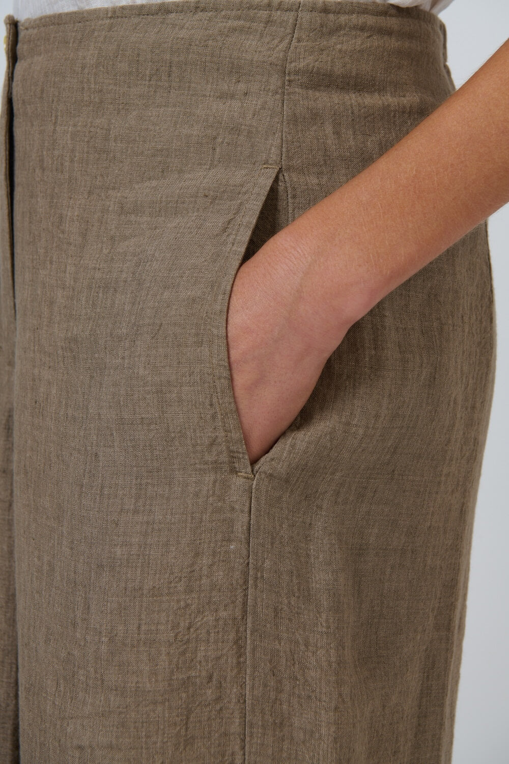 Naturals by O & J - Wide Leg Tailored Trousers (GA698) - Agate