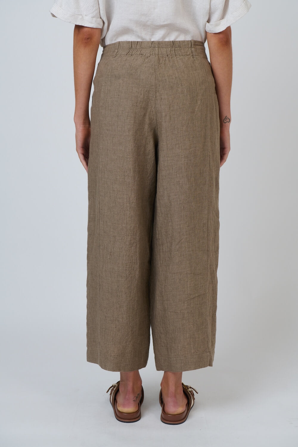 Naturals by O & J - Wide Leg Tailored Trousers (GA698) - Agate