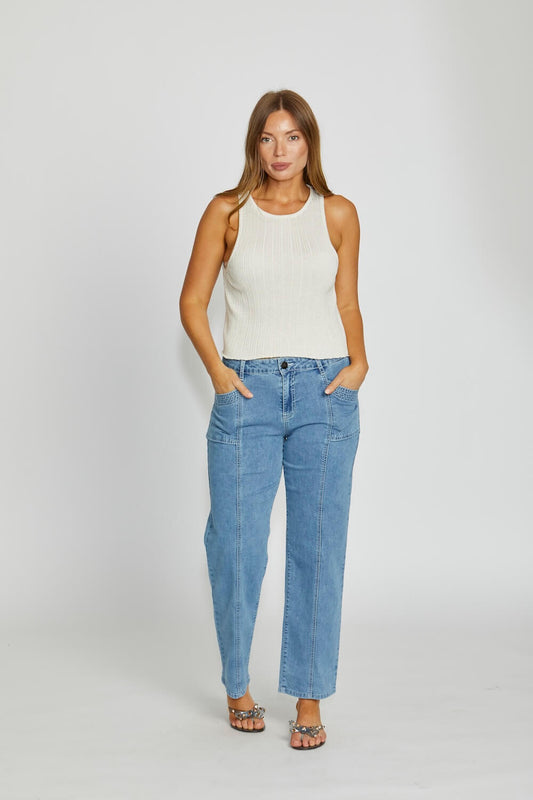 New London Jeans - Holborn LW Wide Leg Jeans - Light Wash