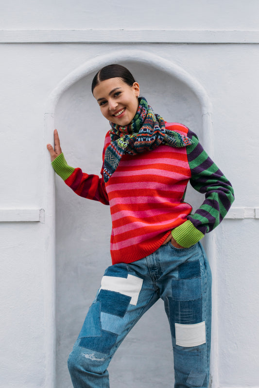 Eribe Stobo Stripe Sweater - Rosa