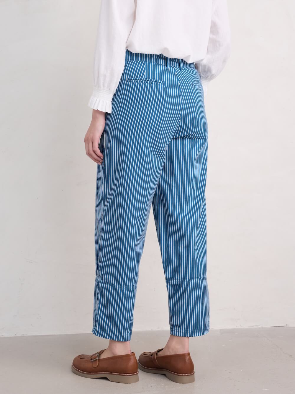 Seasalt - Painted Forms Trouser - Ticking Stripe Ink